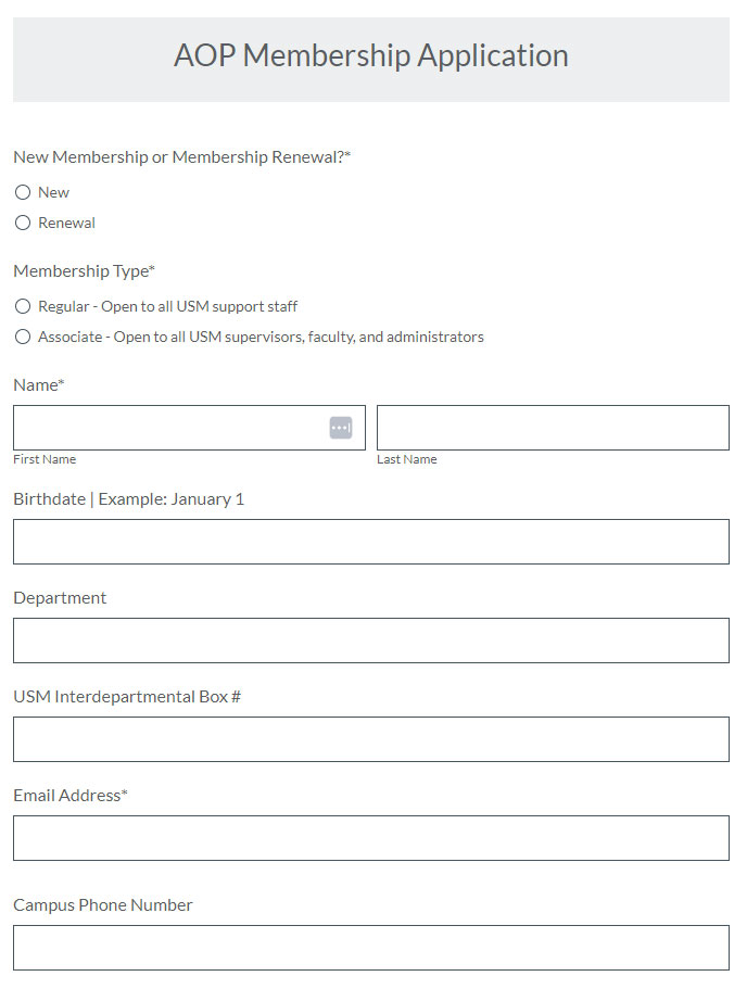 Membership Form (image)