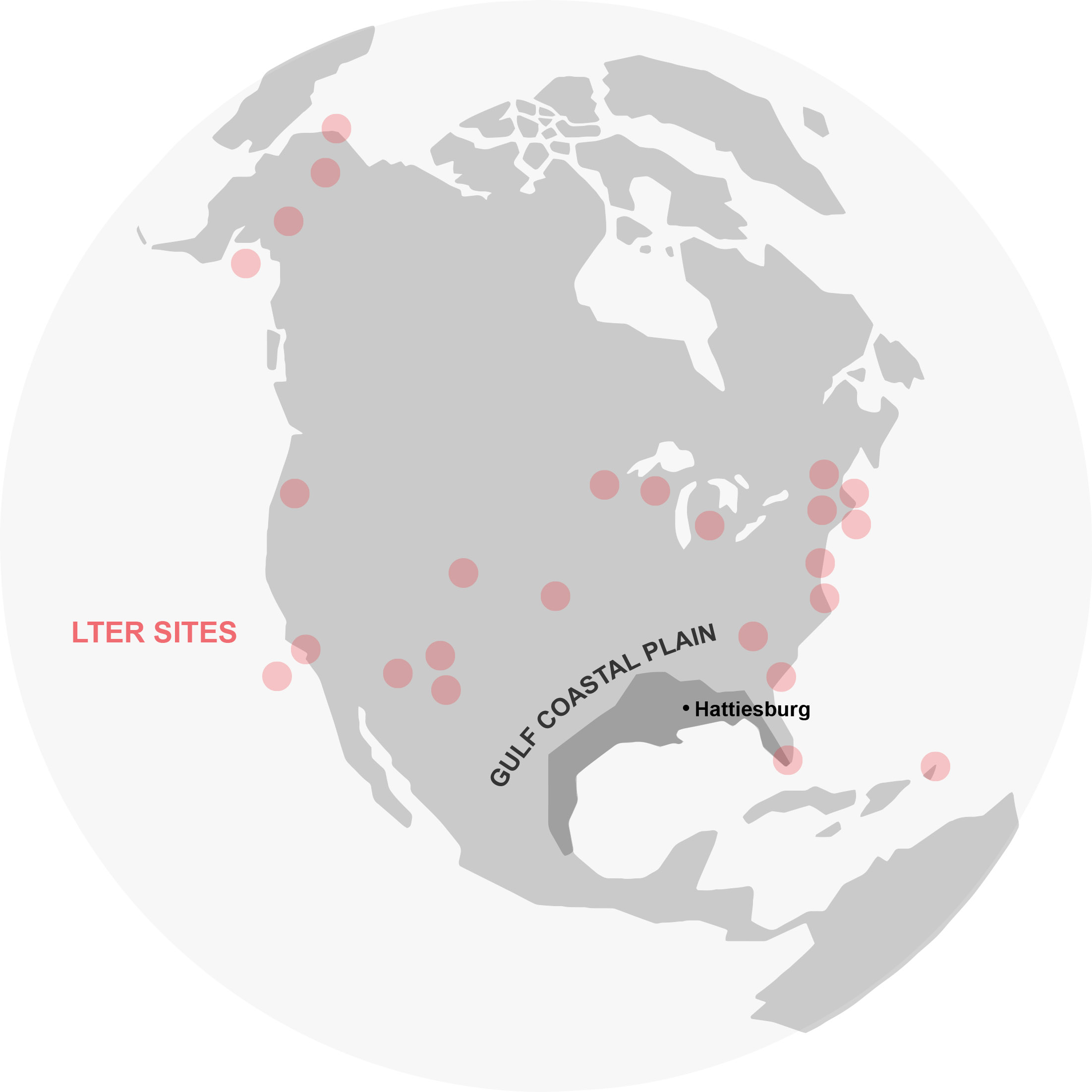 Map of the Gulf Coastal Plain areas