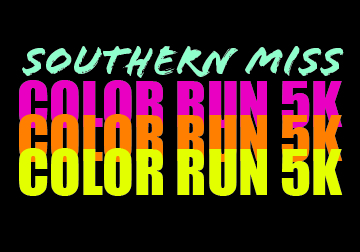 Southern Miss Color Run 5K Logo Southern Miss Color Run 5K Logo