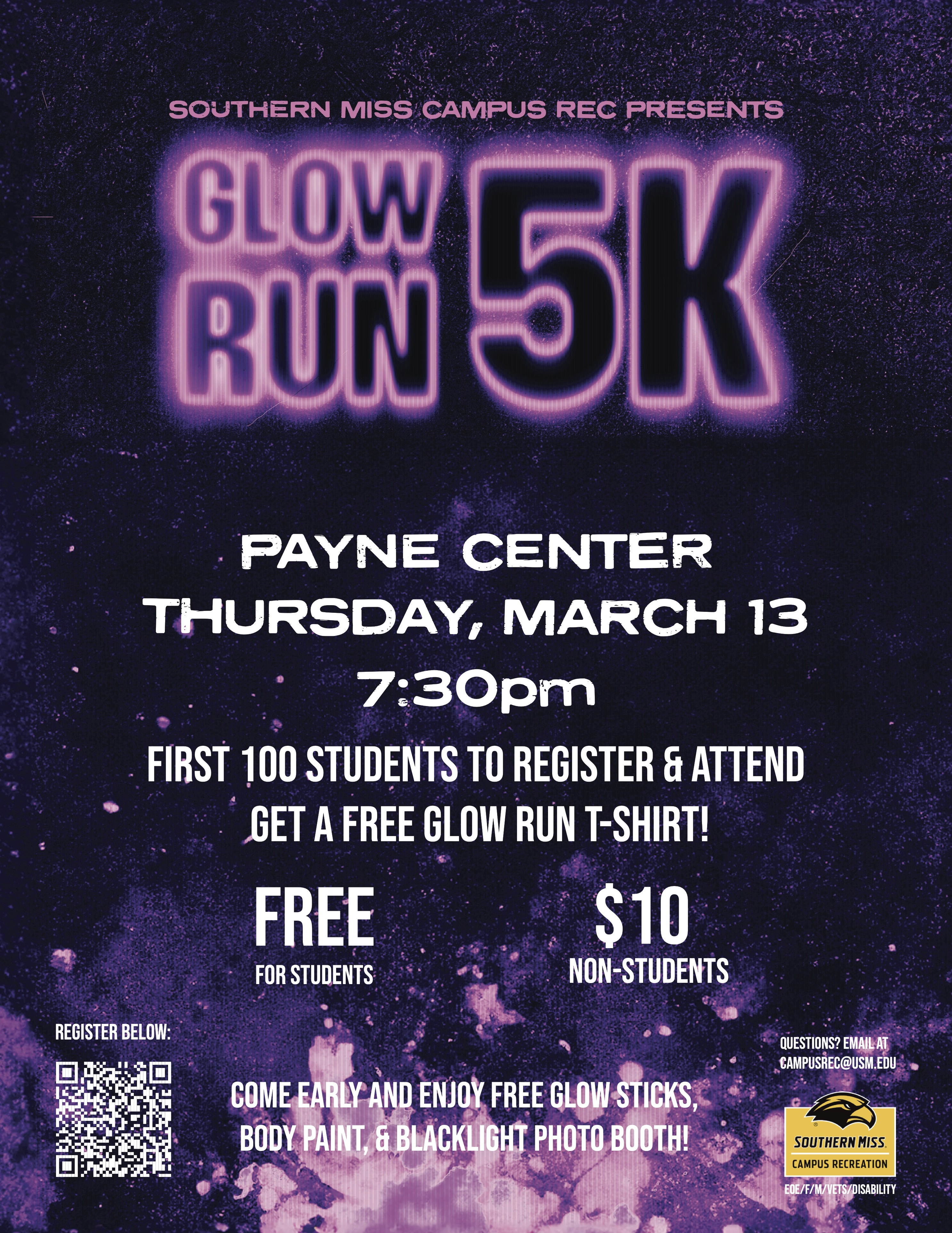 Glow Run 5K Event Flyer