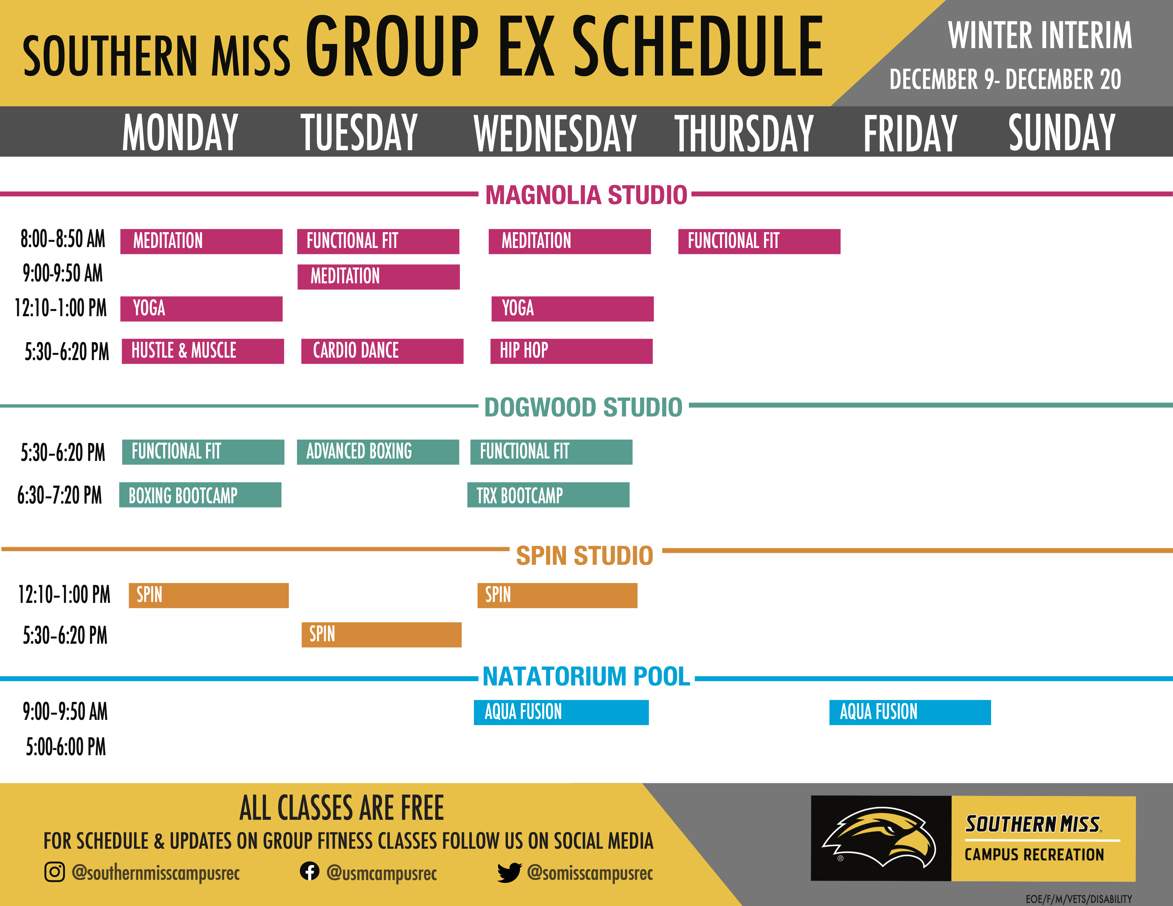 Group Ex December Interim Schedule