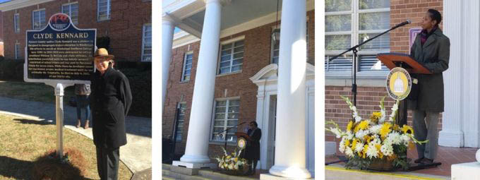 Photo Collage of the Clyde Kennard Marker Unveiling