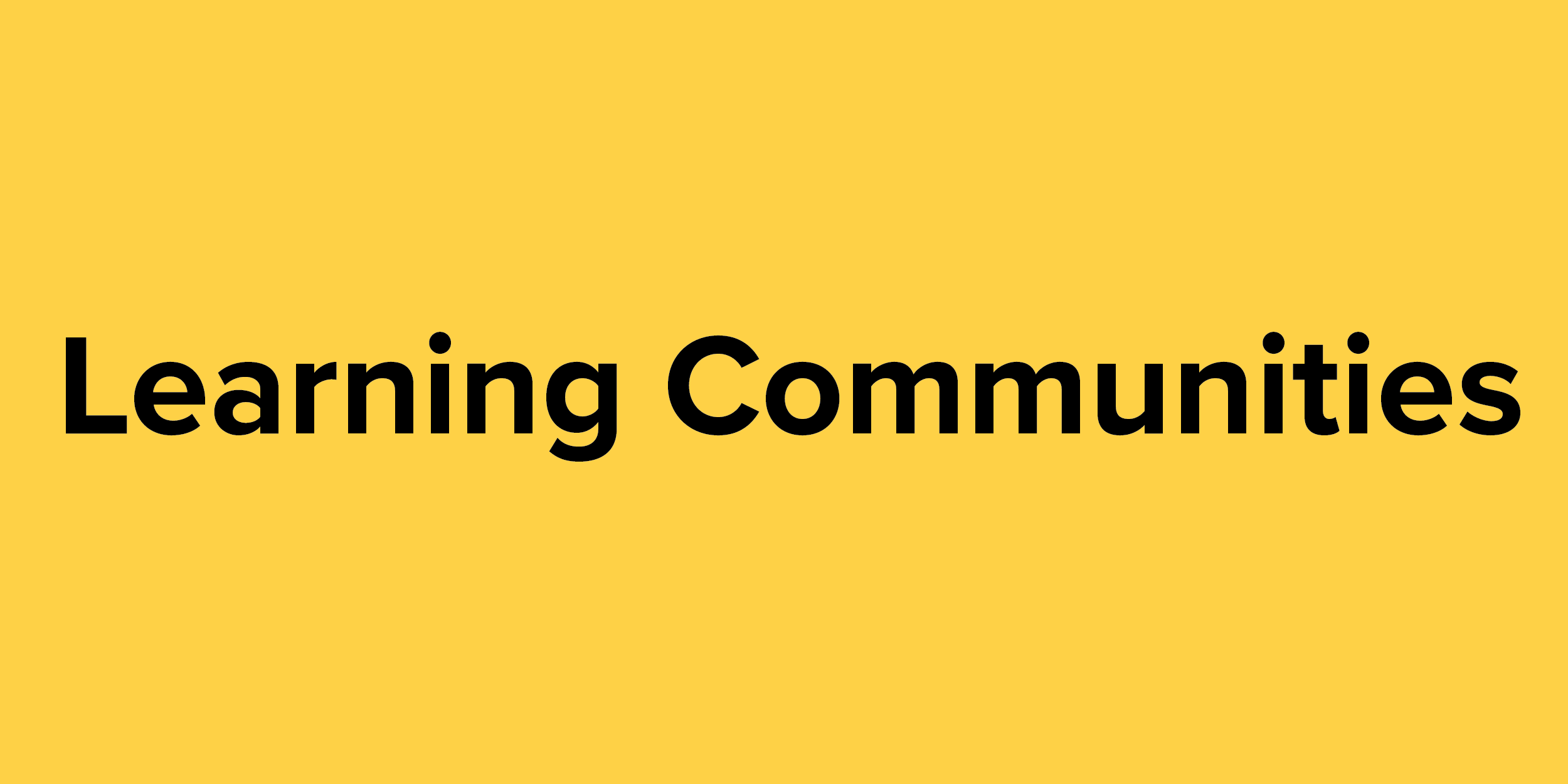 learning communities