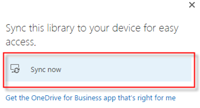 Step 6 - Select Sync Now to start the app wizard