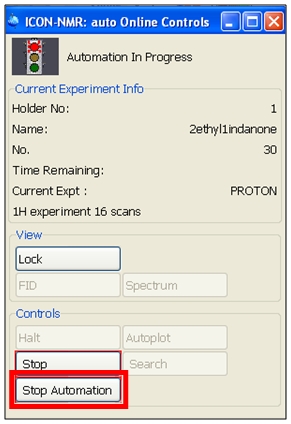 screen print of acquiring Spectra instructions