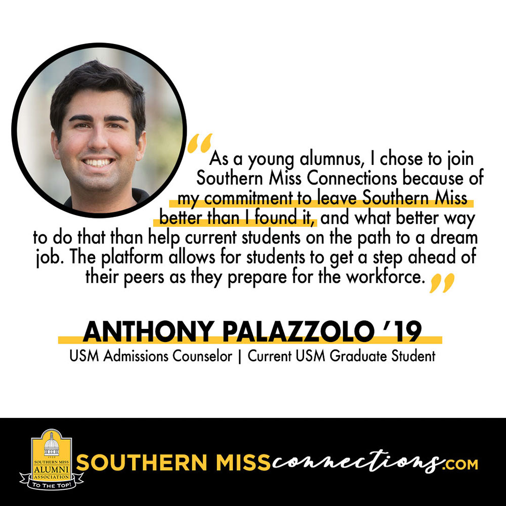 Quote from Anthony Palazzo - USM Admissions Counselor