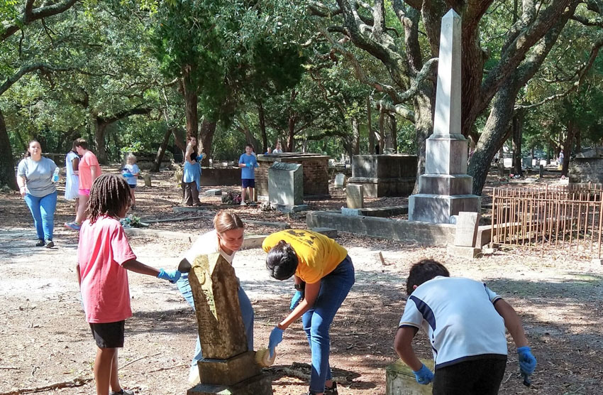 Cemetery clean up