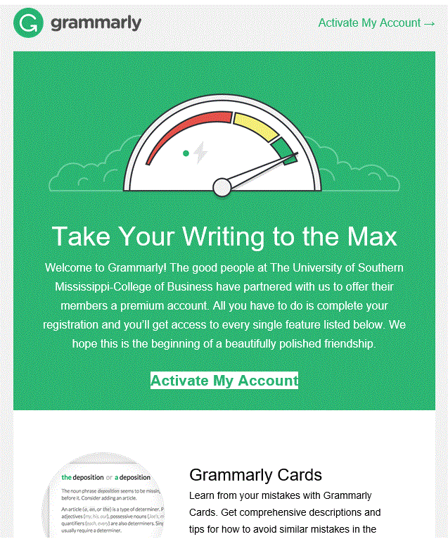 Take account of. Grammarly.