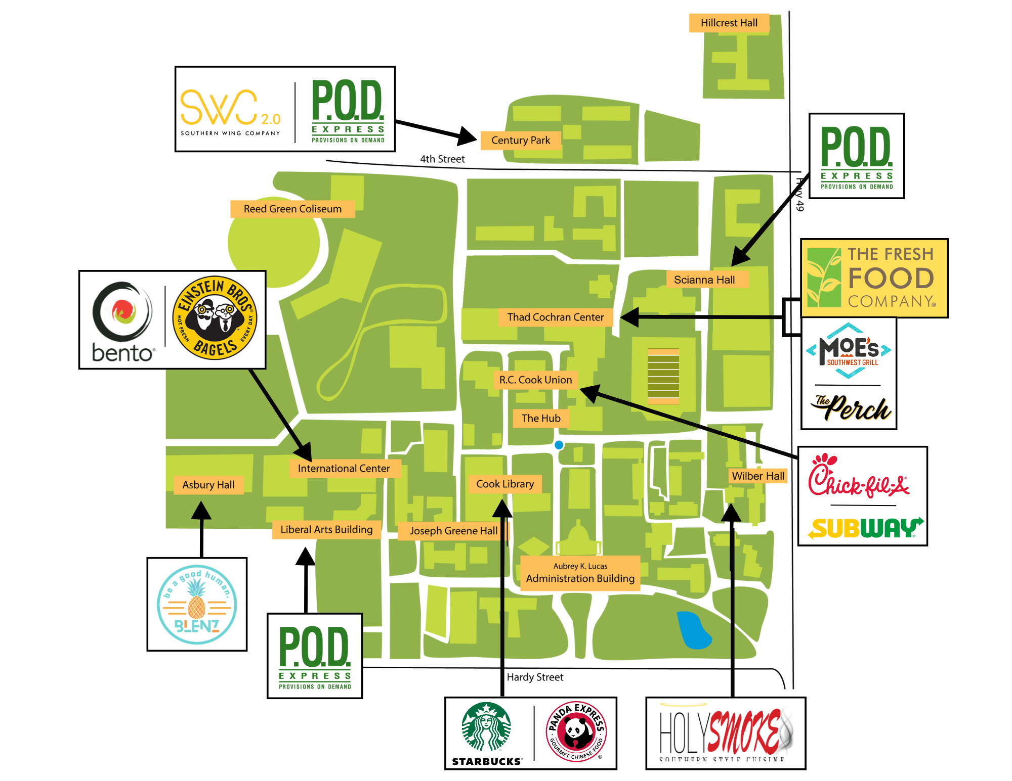 eagle dining map